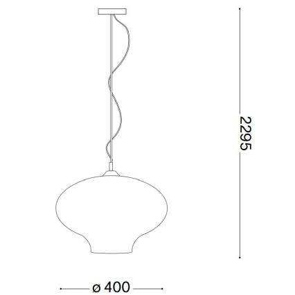 Ideal Lux - Luster na lanku BISTRO 1xE27/60W/230V pr. 40 cm dymová
