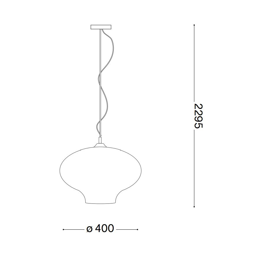 Ideal Lux - Luster na lanku BISTRO 1xE27/60W/230V pr. 40 cm dymová