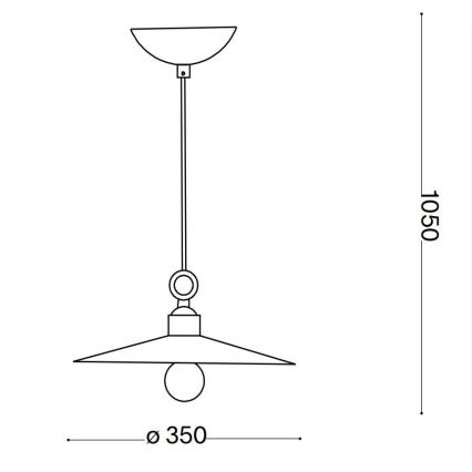 Ideal Lux - Luster na lanku CANTINA 1xE27/42W/230V pr. 35 cm bronz