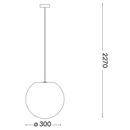 Ideal Lux - Luster na lanku CARTA 1xE27/25W/230V pr. 30 cm biela