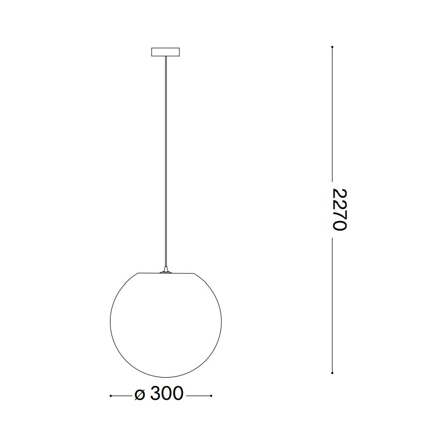 Ideal Lux - Luster na lanku CARTA 1xE27/25W/230V pr. 30 cm biela