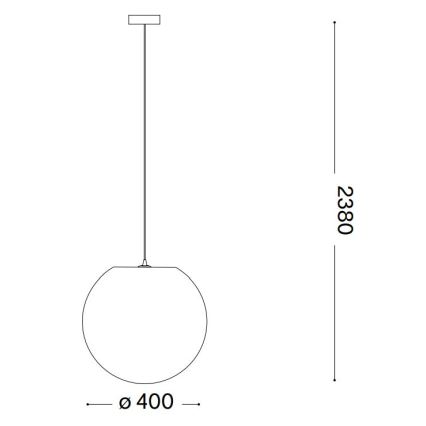Ideal Lux - Luster na lanku CARTA 1xE27/25W/230V pr. 40 cm biela