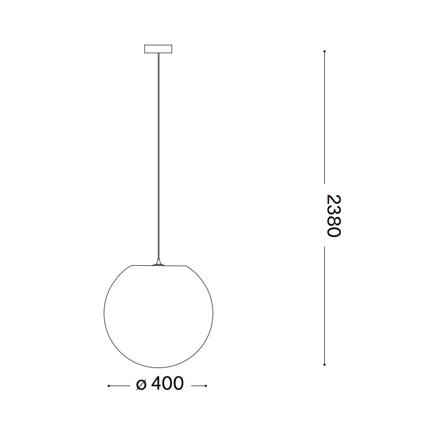 Ideal Lux - Luster na lanku CARTA 1xE27/25W/230V pr. 40 cm biela