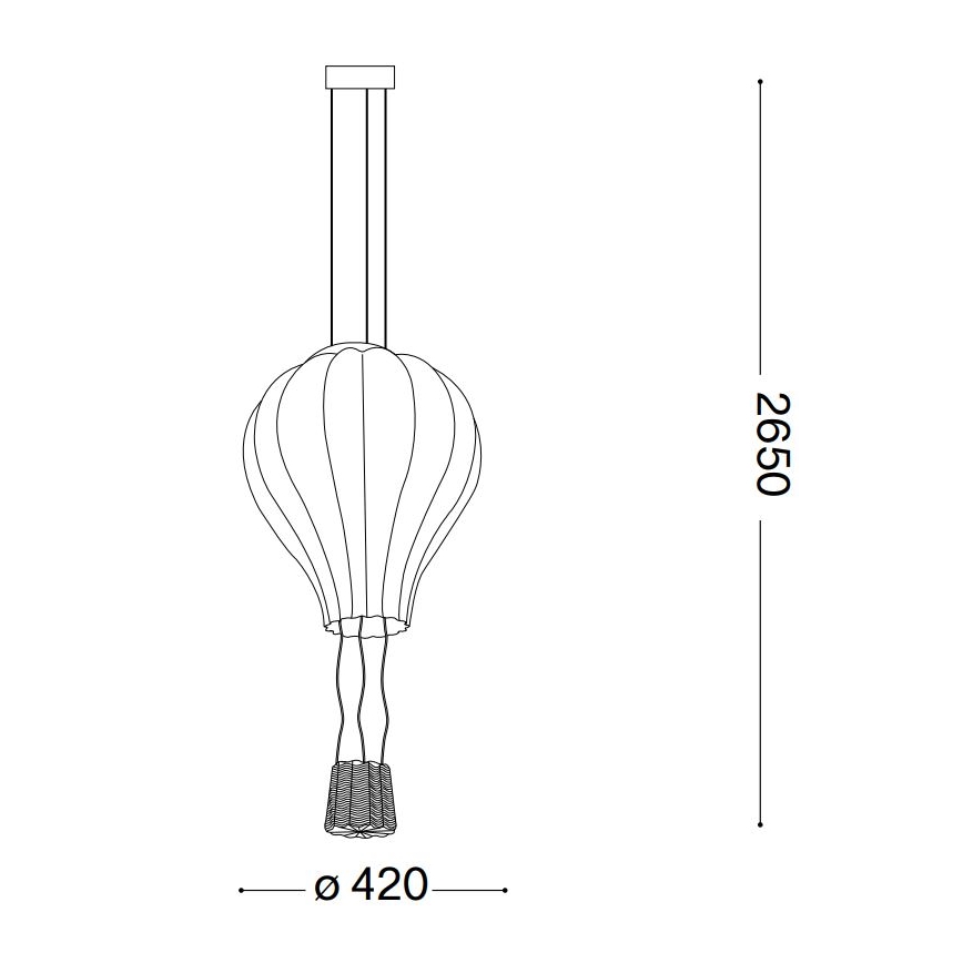 Ideal Lux - Luster na lanku DREAM BIG 1xE27/42W/230V pr. 42 cm