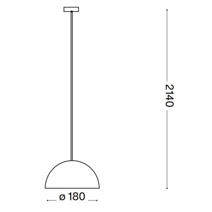 Ideal Lux - Luster na lanku FOLK 1xE27/60W/230V pr. 18 cm hnedá