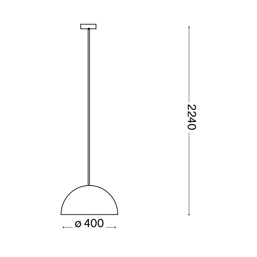 Ideal Lux - Luster na lanku FOLK 1xE27/60W/230V pr. 40 cm hnedá