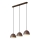 Ideal Lux - Luster na lanku FOLK 3xE27/60W/230V hnedá