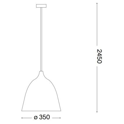 Ideal Lux - Luster na lanku HAUNT 1xE27/60W/230V pr. 35 cm béžová