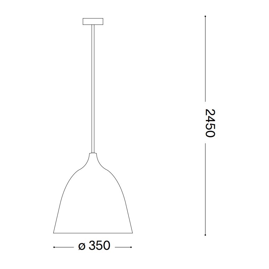 Ideal Lux - Luster na lanku HAUNT 1xE27/60W/230V pr. 35 cm béžová