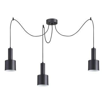 Ideal Lux - Luster na lanku HOLLY 3xE27/60W/230V pavúk čierna