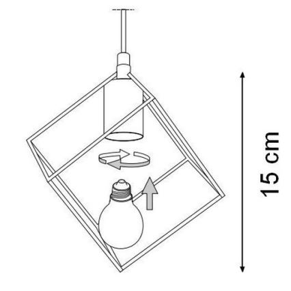Ideal Lux - Luster na lanku ICE 5xE27/60W/230V pr. 50 cm biela