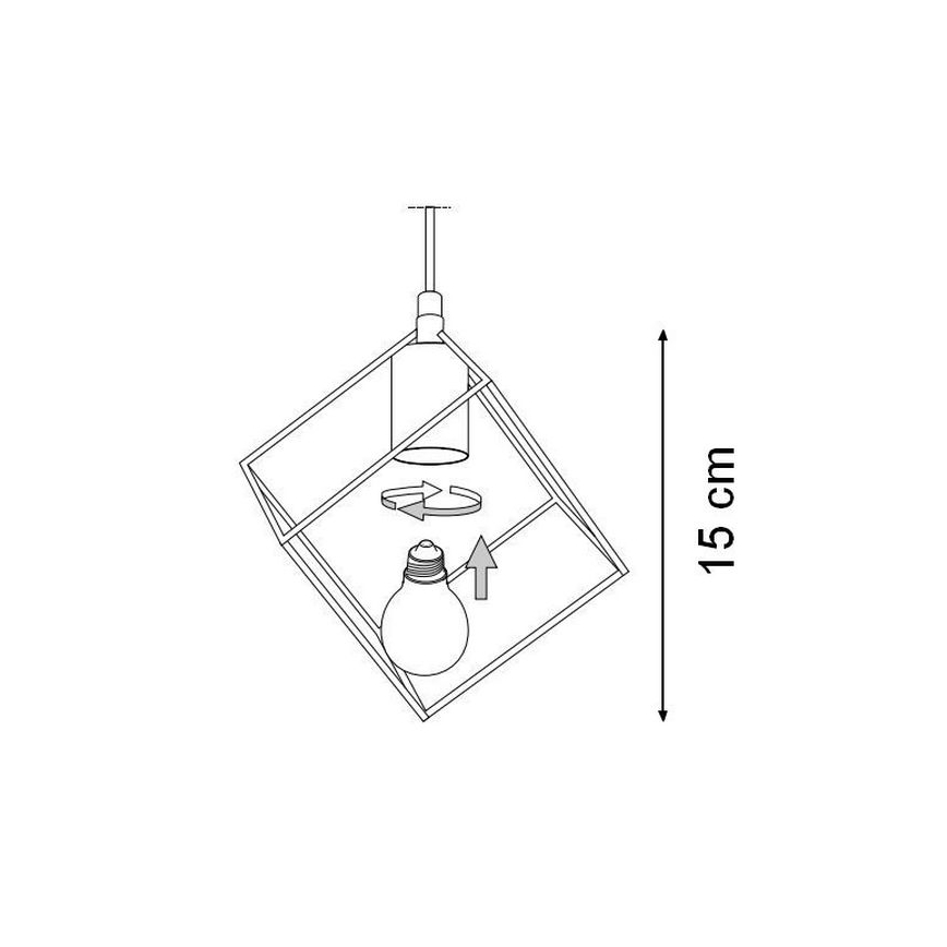 Ideal Lux - Luster na lanku ICE 5xE27/60W/230V pr. 50 cm biela