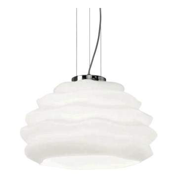 Ideal Lux - Luster na lanku KARMA 1xE27/60W/230V pr. 39 cm biela