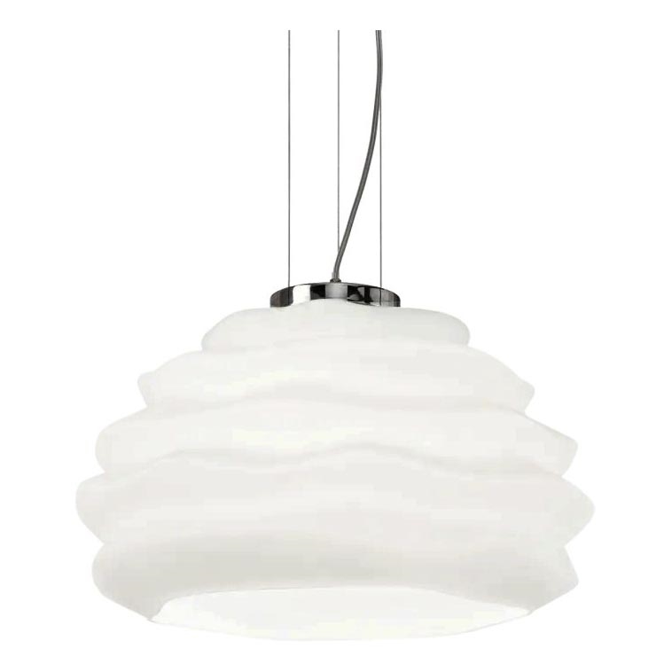 Ideal Lux - Luster na lanku KARMA 1xE27/60W/230V pr. 39 cm biela