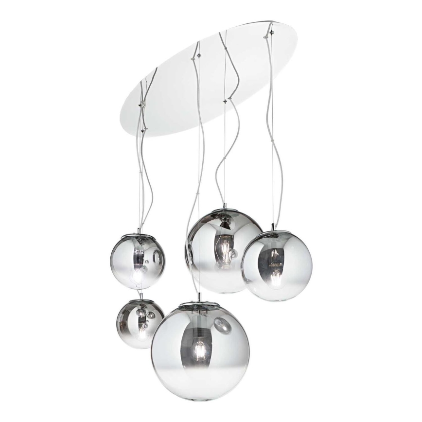 Ideal Lux - Luster na lanku MAPA FADE 5xE27/60W/230V lesklý chróm
