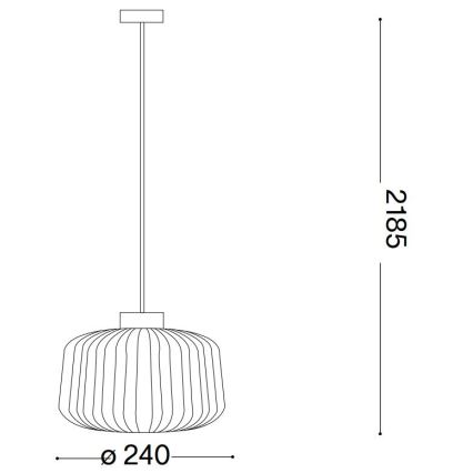 Ideal Lux - Luster na lanku MINT 1xE27/60W/230V pr. 24 cm číra