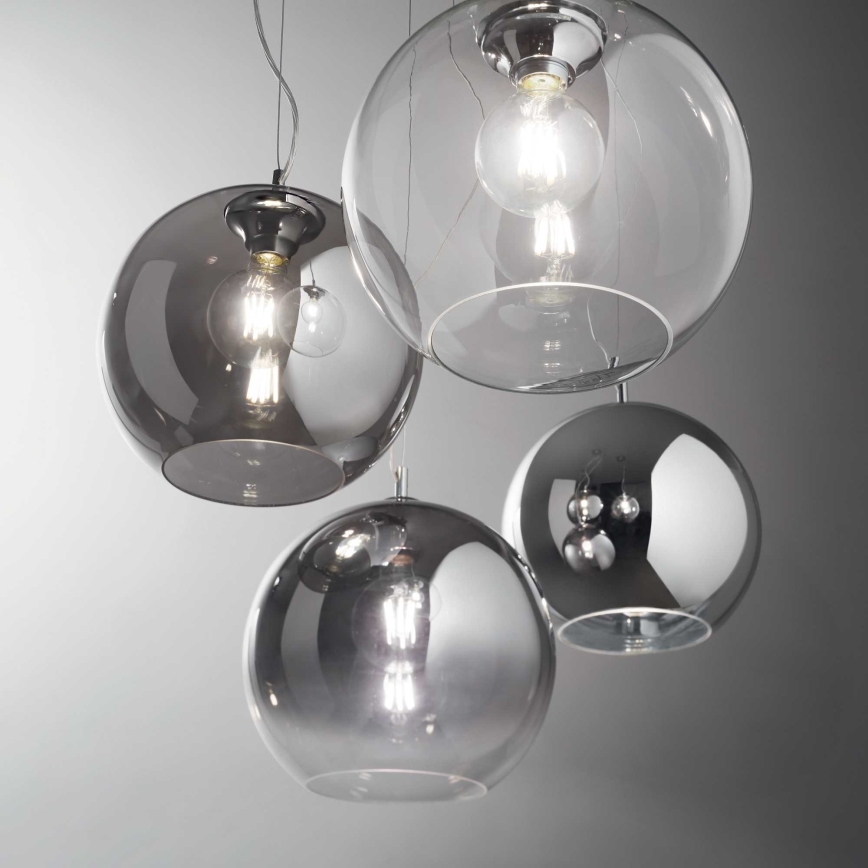 Ideal Lux - Luster na lanku NEMO 1xE27/42W/230V pr. 30 cm dymová