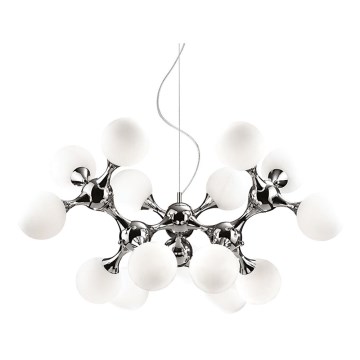 Ideal Lux - Luster na lanku NODI 15xE14/28W/230V lesklý chróm/biela