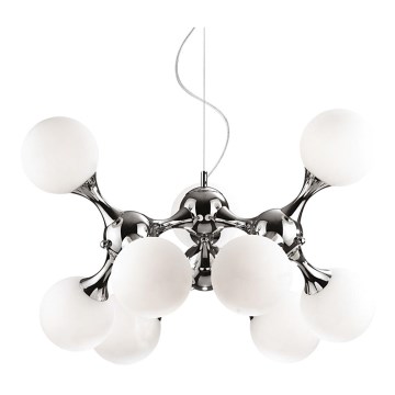 Ideal Lux - Luster na lanku NODI 9xE14/40W/230V lesklý chróm/biela
