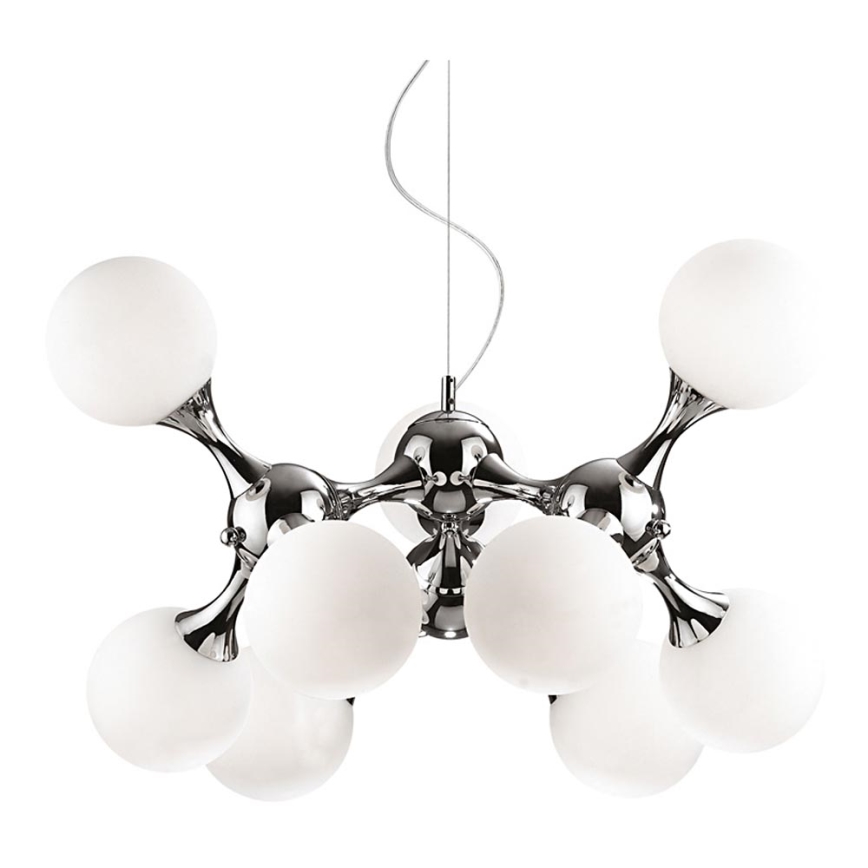 Ideal Lux - Luster na lanku NODI 9xE14/40W/230V lesklý chróm/biela