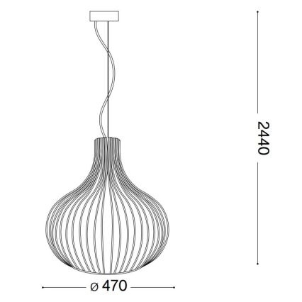 Ideal Lux - Luster na lanku ONION 1xE27/60W/230V pr. 47 cm