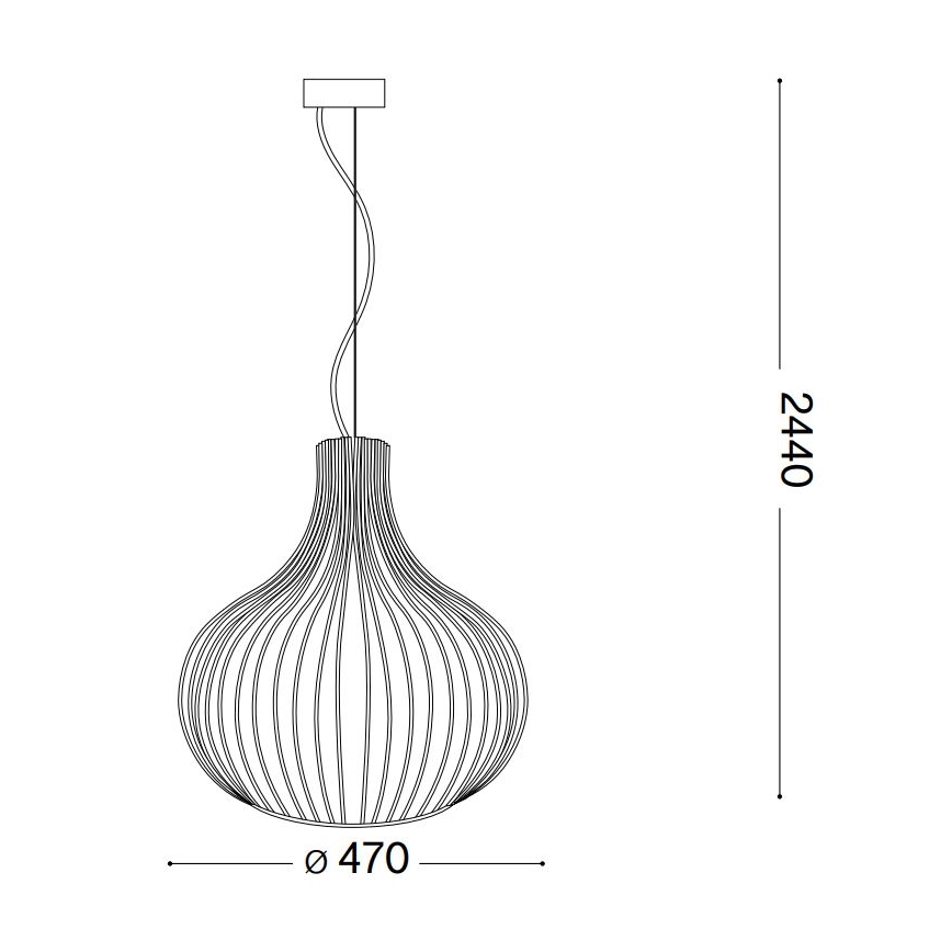 Ideal Lux - Luster na lanku ONION 1xE27/60W/230V pr. 47 cm