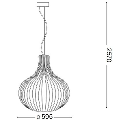 Ideal Lux - Luster na lanku ONION 1xE27/60W/230V pr. 59,5 cm