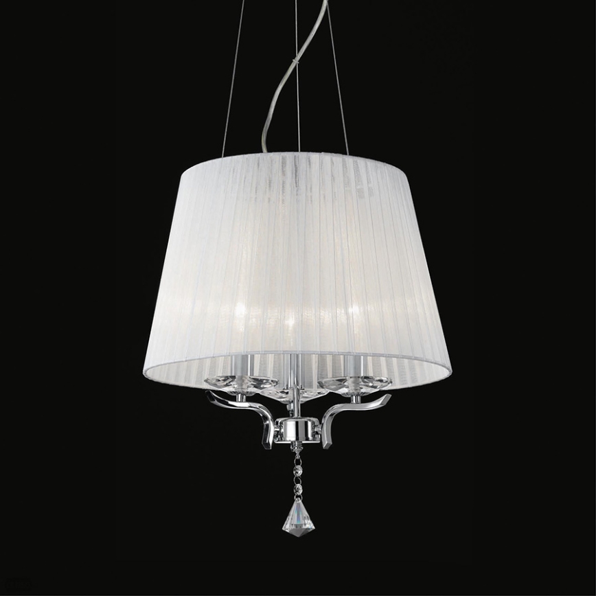 Ideal Lux - Krištáľový luster na lanku PEGASO 3xE14/28W/230V pr. 40 cm lesklý chróm
