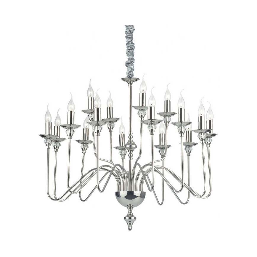Ideal Lux - Luster na reťazi ARTU 16xE14/40W/230V pr. 90 cm lesklý chróm