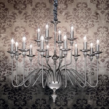 Ideal Lux - Luster na reťazi ARTU 16xE14/40W/230V pr. 90 cm lesklý chróm