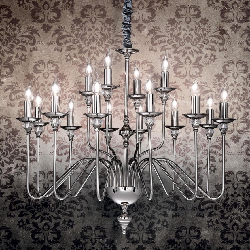 Ideal Lux - Luster na reťazi ARTU 16xE14/40W/230V pr. 90 cm lesklý chróm