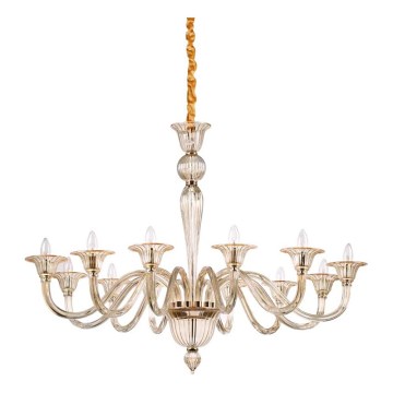 Ideal Lux - Luster na reťazi BRIGITTA 12xE14/40W/230V pr. 120 cm mosadz