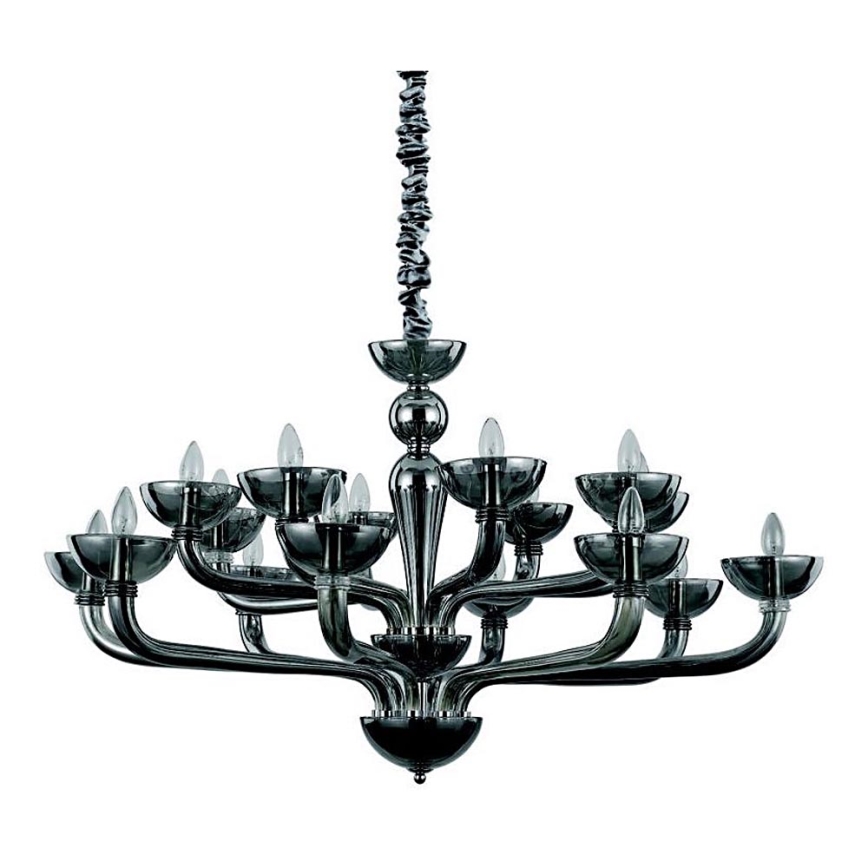 Ideal Lux - Luster na reťazi CASANOVA 16xE14/40W/230V pr. 120 cm šedá