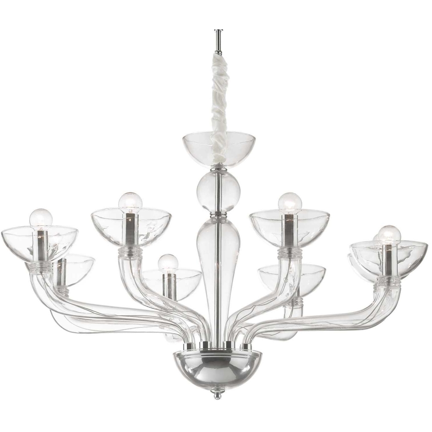 Ideal Lux - Luster na reťazi CASANOVA 8xE14/40W/230V pr. 88 cm číra