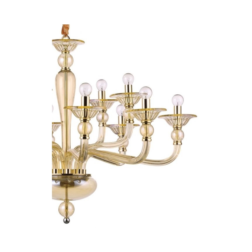 Ideal Lux - Luster na reťazi DANIELI 12xE14/40W/230V pr. 94 cm mosadz