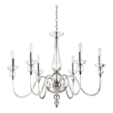 Ideal Lux - Luster na reťazi DOGE 6xE14/40W/230V pr. 75 cm lesklý chróm