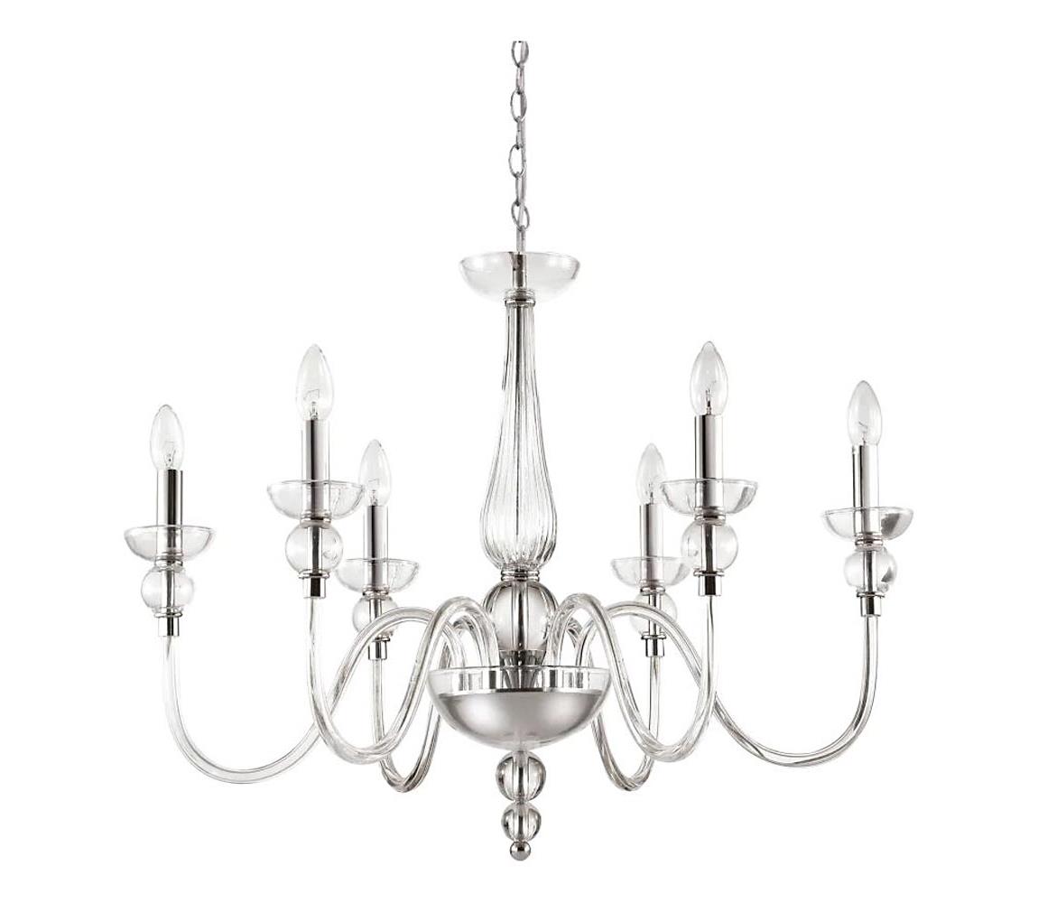 Ideal Lux Ideal Lux - Luster na reťazi DOGE 6xE14/40W/230V pr. 75 cm lesklý chróm