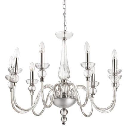 Ideal Lux - Luster na reťazi DOGE 9xE14/40W/230V pr. 75 cm lesklý chróm