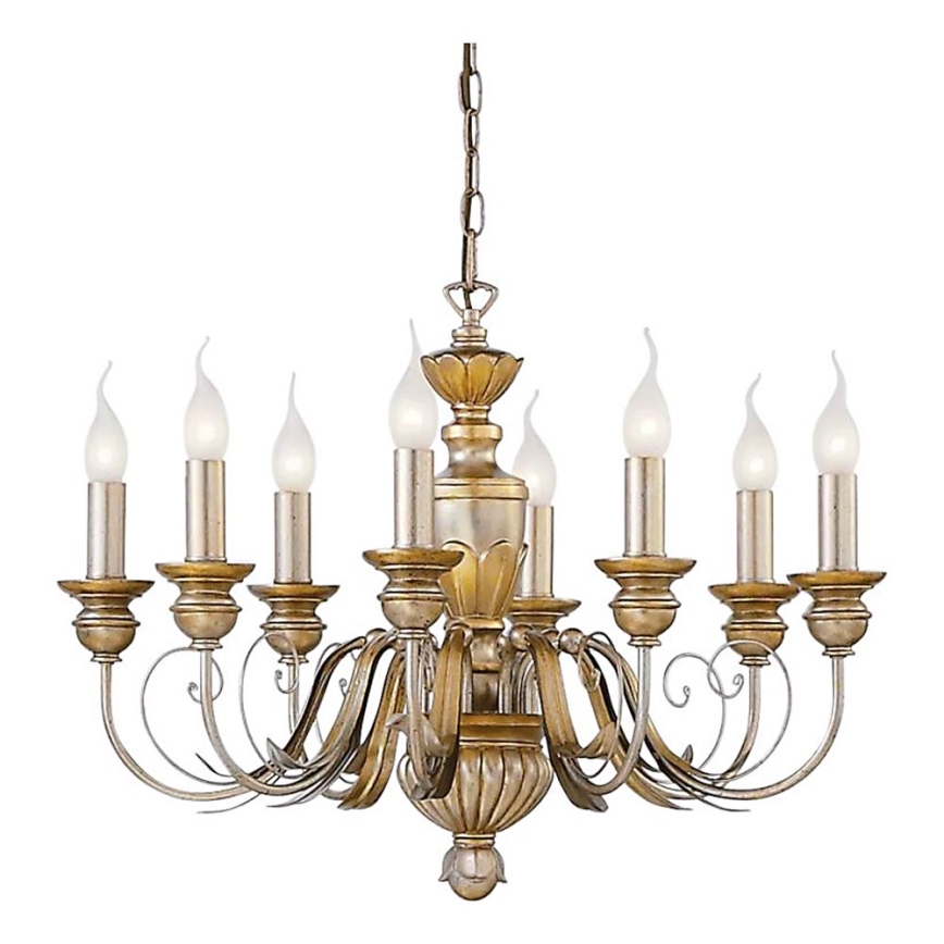 Ideal Lux - Luster na reťazi FIRENZE 8xE14/40W/230V pr. 64 cm zlatá