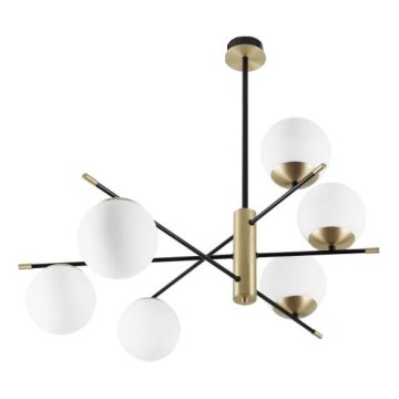 Ideal Lux - Luster na tyči GOURMET 6xE14/28W/230V pr. 100 cm zlatá
