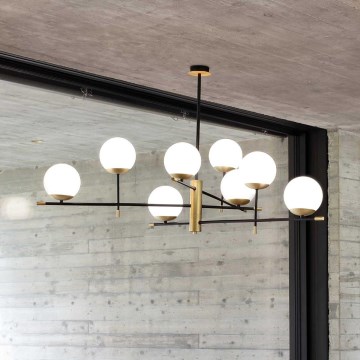 Ideal Lux - Luster na tyči GOURMET 9xE14/28W/230V pr. 131,5 cm zlatá