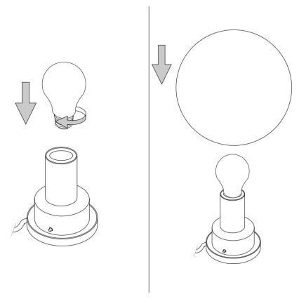 Ideal Lux - Náhradné sklo univerzálne MAPA E27, priemer 20 cm, biele