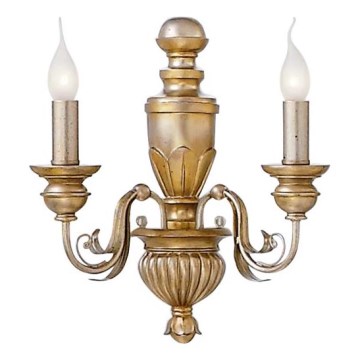 Ideal Lux - Nástenná lampa FIRENZE 2xE14/40W/230V zlatá