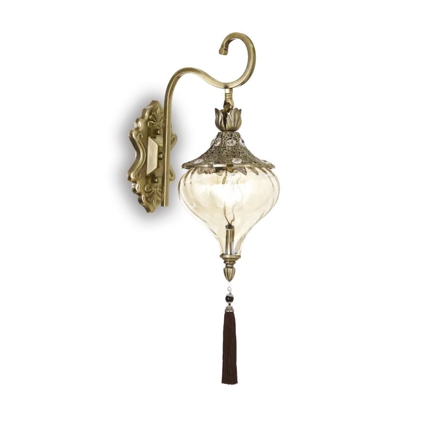 Ideal Lux - Nástenná lampa HAREM 1xE27/42W/230V mosadz