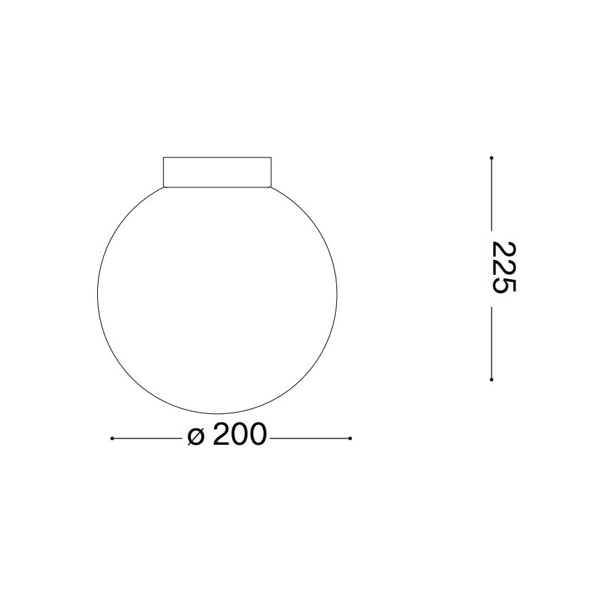 Ideal Lux - Nástenné svietidlo CARTA 1xE27/25W/230V pr. 20 cm biela