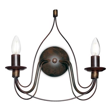 Ideal Lux - Nástenné svietidlo CORTE 2xE14/40W/230V meď