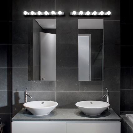 Ideal Lux - Nástenné svietidlo PRIVE 8xE14/40W/230V lesklý chróm