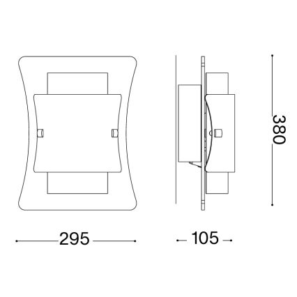 Ideal Lux - Nástenné svietidlo TRIPLO 2xE27/60W/230V číre