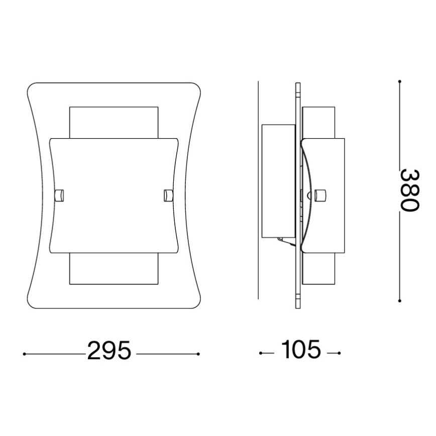 Ideal Lux - Nástenné svietidlo TRIPLO 2xE27/60W/230V číre