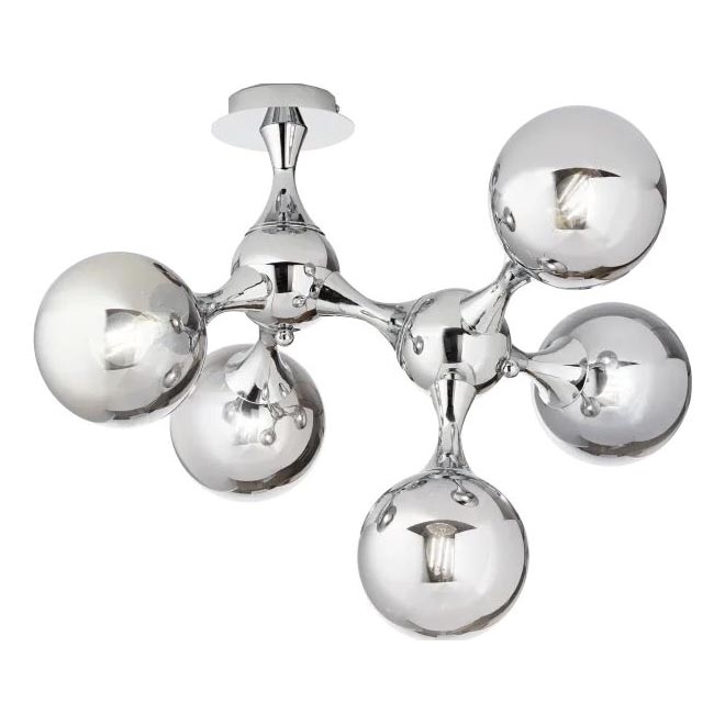 Ideal Lux - Prisadený luster NODI 5xE14/28W/230V lesklý chróm